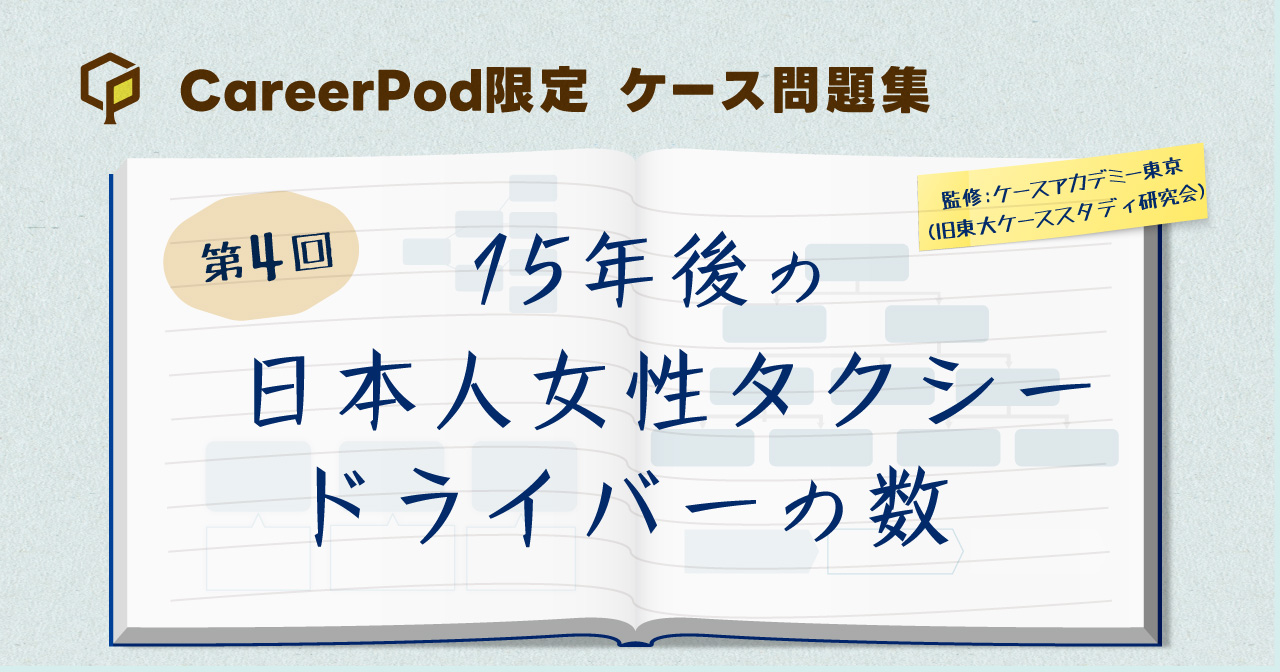 「15年後の日本人女性タクシードライバーの数」